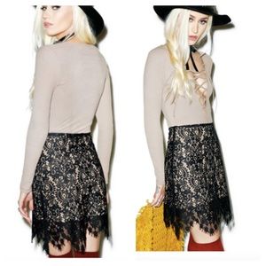 For Love & Lemons Vika mini skirt size SM